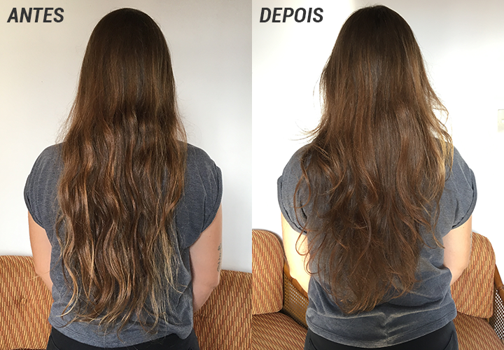 cabelo antes e depois