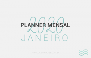 Planner mensal: Janeiro 2020