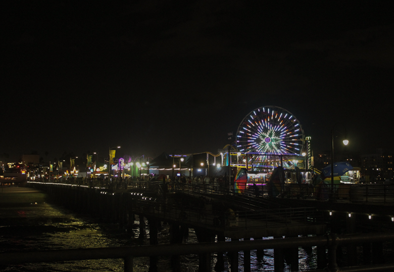 pier de santa monica a noite